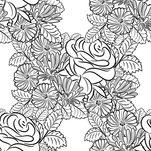 çiçek tebrik kartı veya düğün davetiyesi için seamless modeli