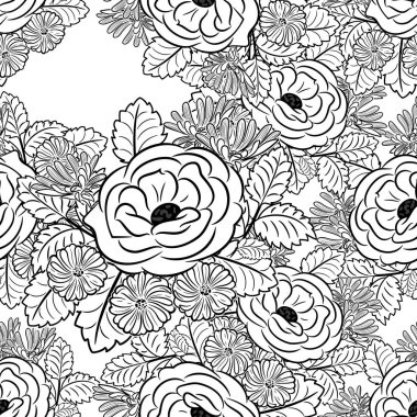 Kusursuz monokrom deseni 