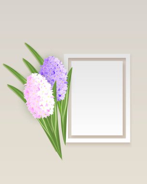 vektör, çiçekli çerçeve