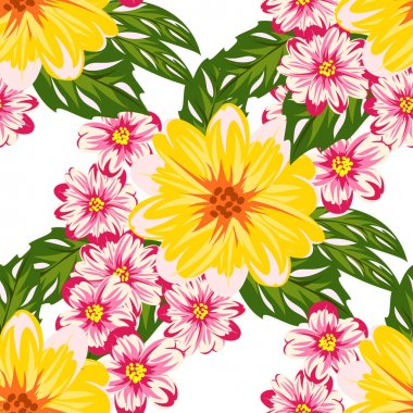 vektör sorunsuz çiçek deseni kartları için