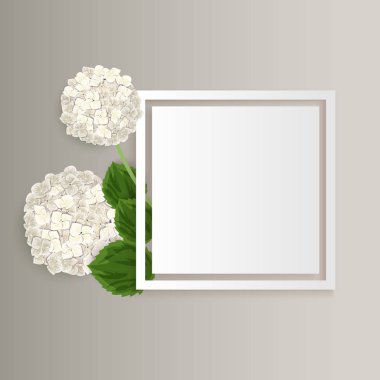 vektör, çiçekli çerçeve