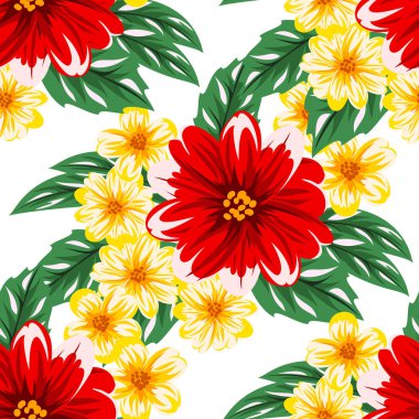 vektör sorunsuz çiçek deseni