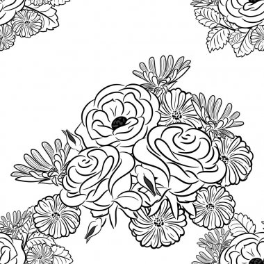 Kusursuz monokrom deseni