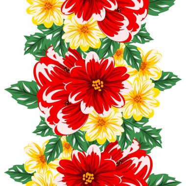 vektör sorunsuz çiçek deseni 