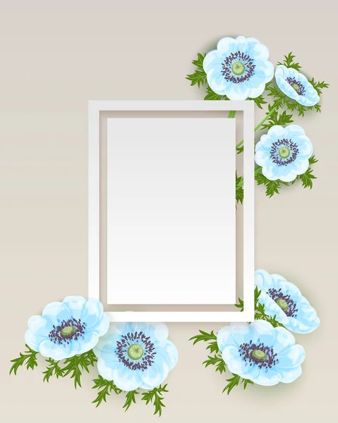 Vector, frame with flowers — Stock Vector