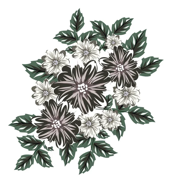 vektör, buket çiçek