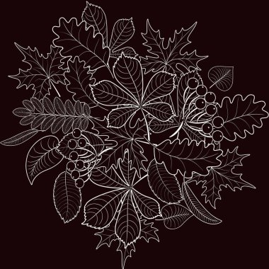 arka plan üzerinde yaprakların seamless modeli