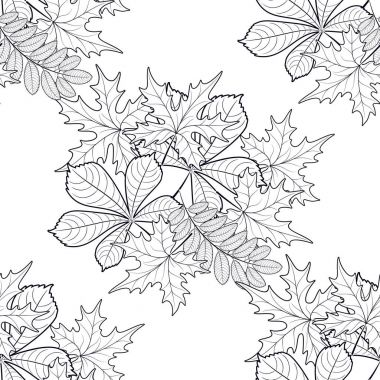 sonbahar yaprakları ile Dikişsiz desen