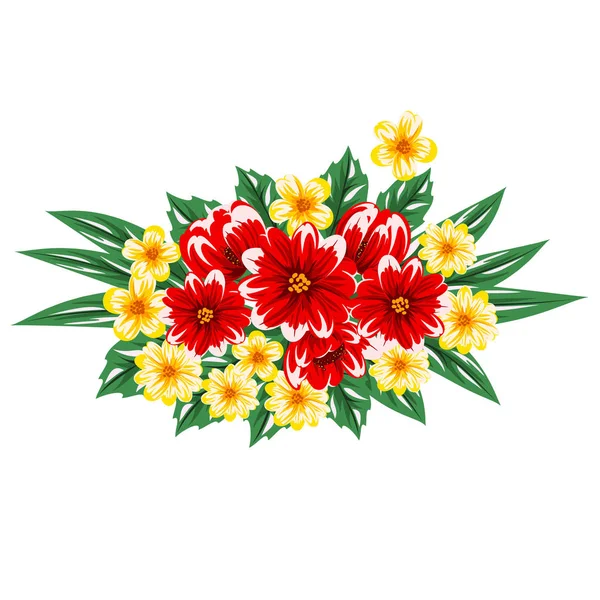 bir kartpostal için buket çiçek