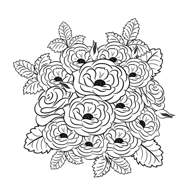 繊細な花の花束 — ストックベクタ