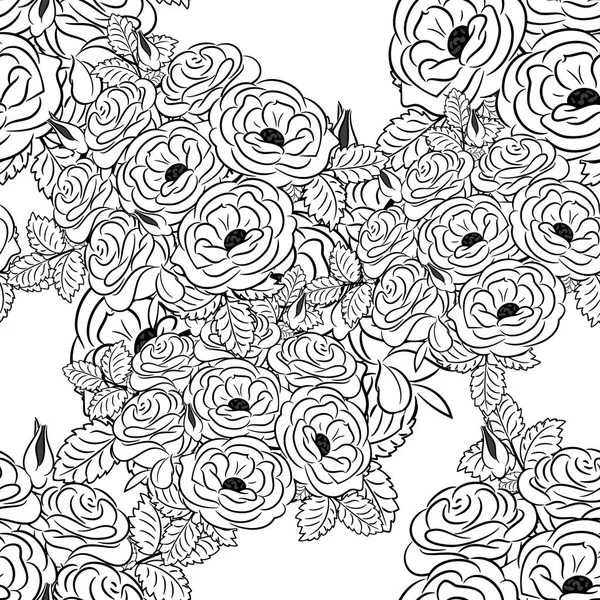 Nahtloses Muster von Blumen — Stockvektor