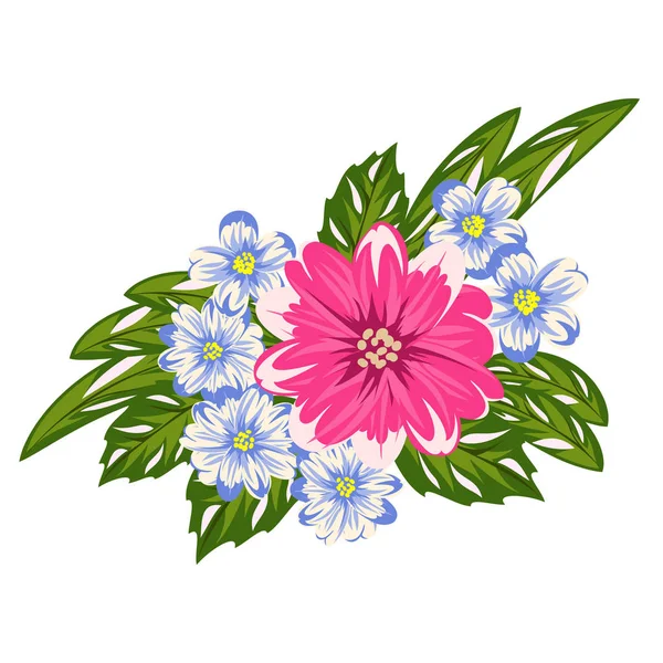 Çiçekler için bir kartpostal bileşimi