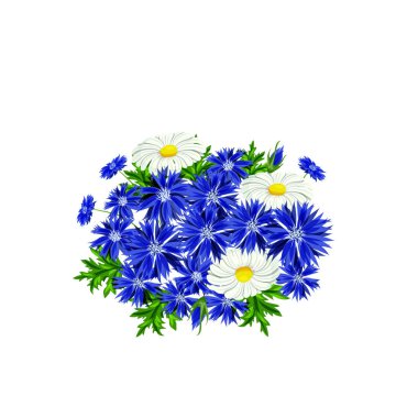 vektör, buket çiçek