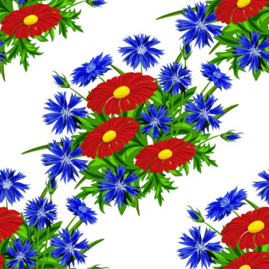 vektör sorunsuz çiçek deseni 