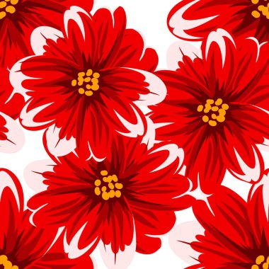 Parlak çiçek seamless modeli