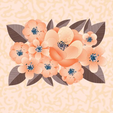 tebrik kartı veya düğün davetiyesi için narin buket