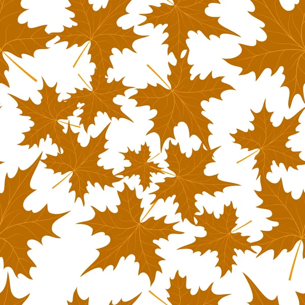 Motif sans couture des feuilles d'automne — Image vectorielle