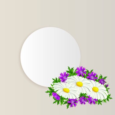 vektör, çiçekli çerçeve