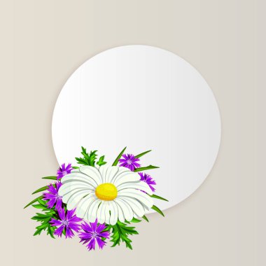 vektör, çiçekli çerçeve