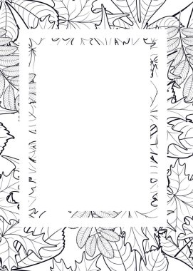 vektör tasarlamak çerçeve ile sonbahar yaprakları