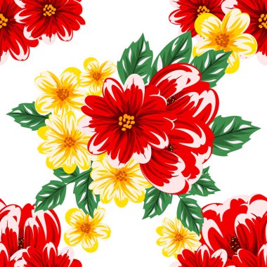 vektör sorunsuz çiçek deseni