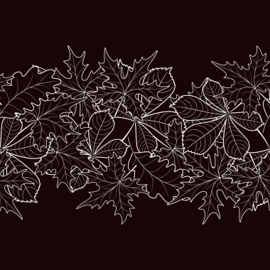 sonbahar yaprakları kahverengi bir arka plan üzerinde desen