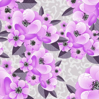 çiçek desenli dokusal arka plan üzerinde