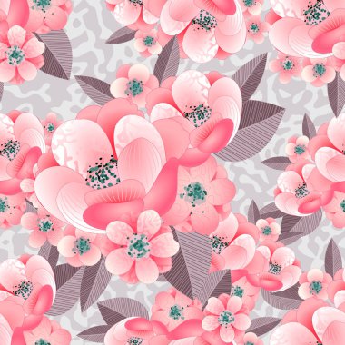 dokulu bir arka plan üzerinde çiçek desenli