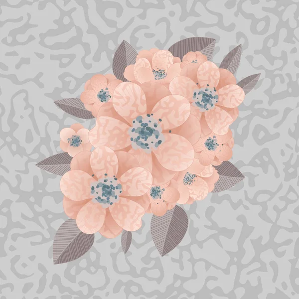 dokulu bir arka plan üzerinde çiçek kompozisyon