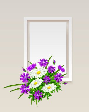 vektör çerçeve çiçek 