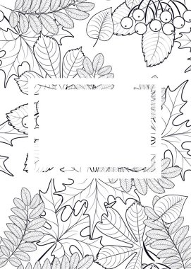 vektör tasarlamak çerçeve ile sonbahar yaprakları 