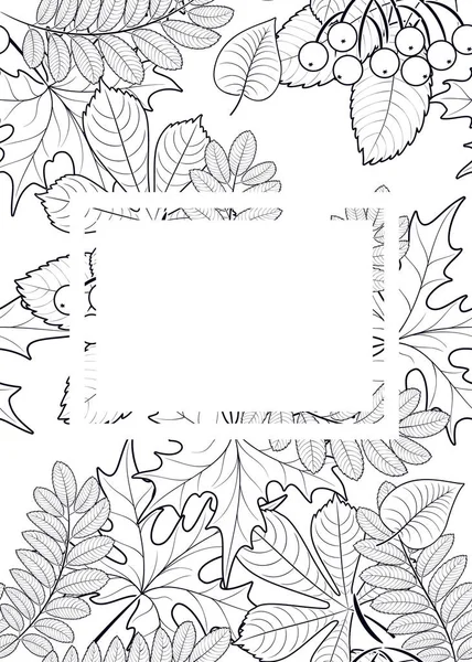 vektör tasarlamak çerçeve ile sonbahar yaprakları 