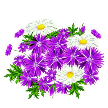 vektör buket çiçek