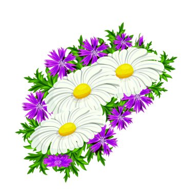 vektör buket çiçek