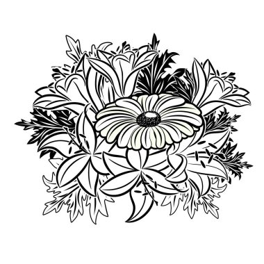 çiçekler tek renkli buket 