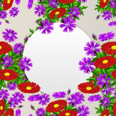 vektör çerçeve çiçek