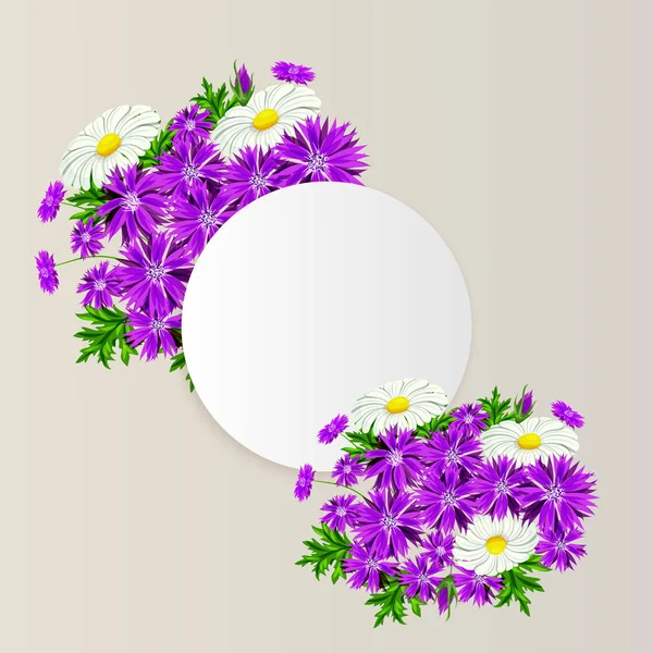 Marco vectorial con flores — Archivo Imágenes Vectoriales