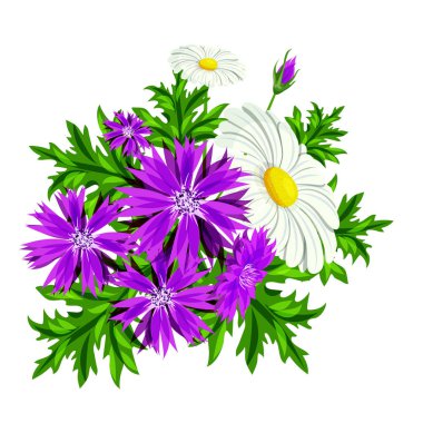 vektör buket çiçek