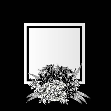vektör çerçeve çiçek