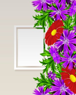 vektör çerçeve çiçek