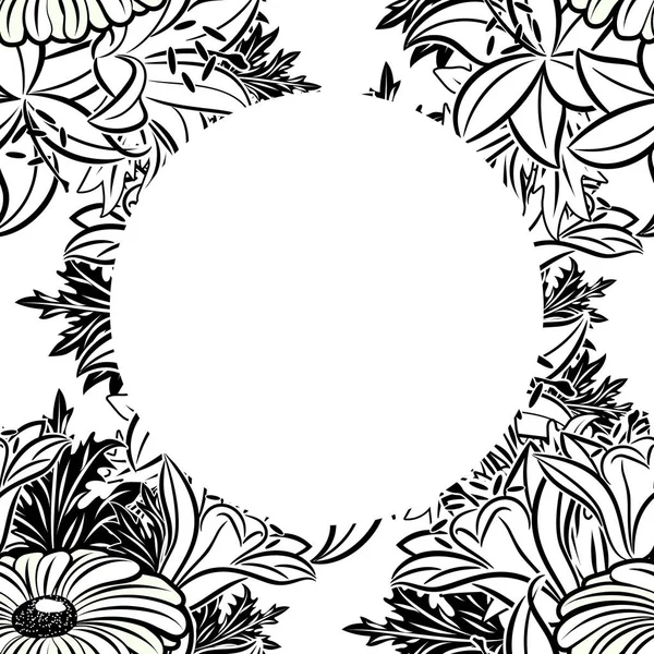 Frame met bloemen — Stockvector