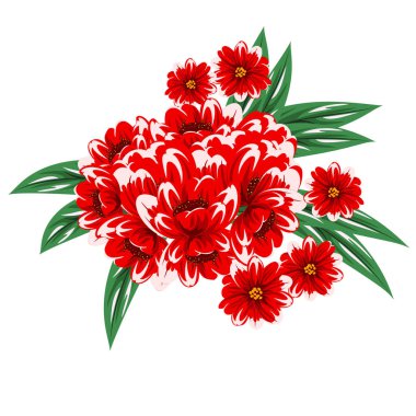 bir kartpostal için buket çiçek