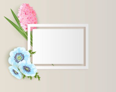 vecto çerçeve çiçekli