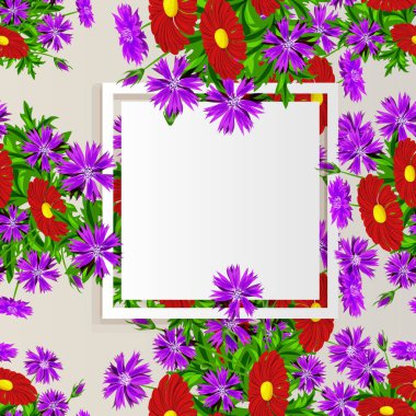 vektör çerçeve çiçek