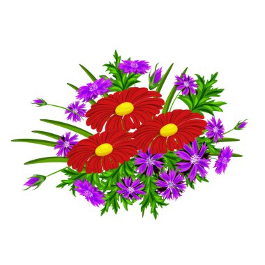 vektör buket çiçek