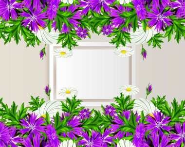 vektör çerçeve çiçek