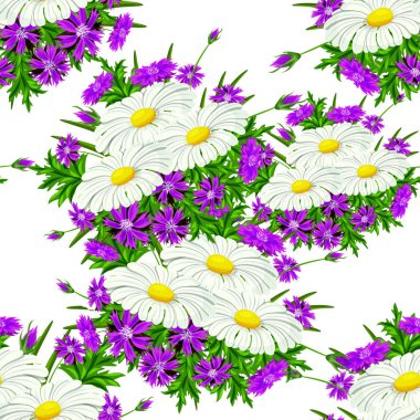 vektör sorunsuz çiçek deseni 