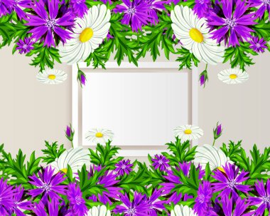 vektör çerçeve çiçek