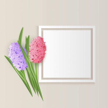 vektör, çiçekli çerçeve