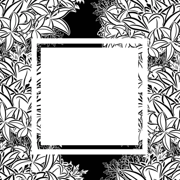 Frame met bloemen — Stockvector